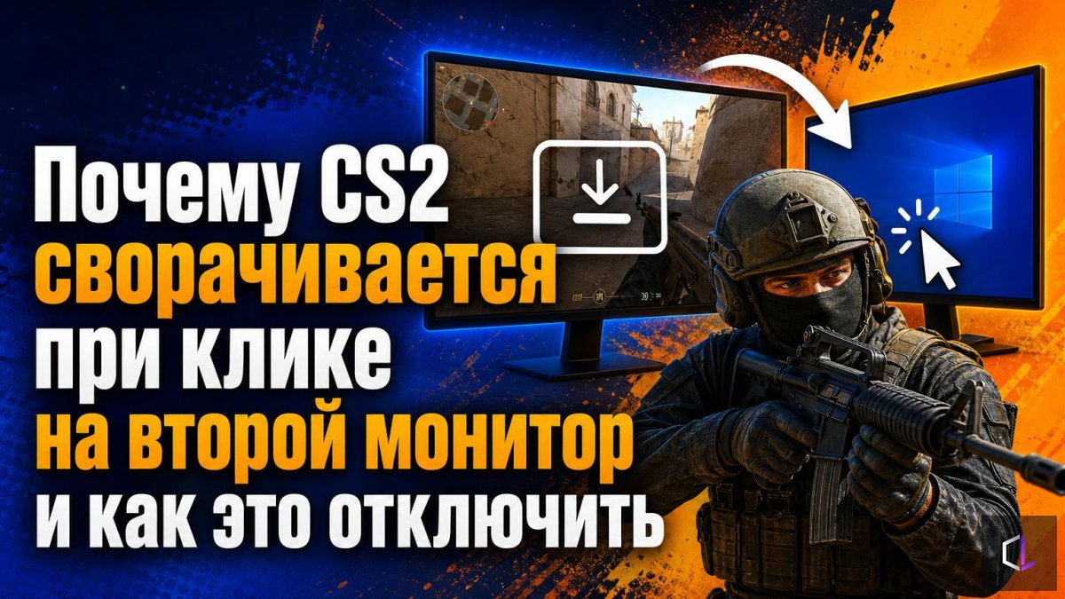 Почему CS2 сворачивается при клике на второй монитор и как это отключить