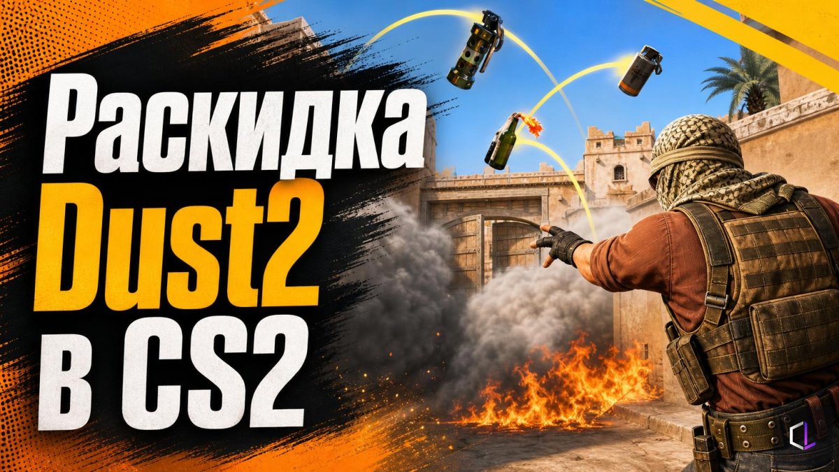 CS2-дегі Dust2 картасындағы раскидка: молотов пен флешкаларды дымнан кейін қандай ретпен лақтыру керек